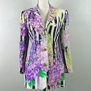 Gianni Versace Couture S/S 1994 silk painted blazer